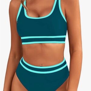 Teal and Aqua Women's Swim Set